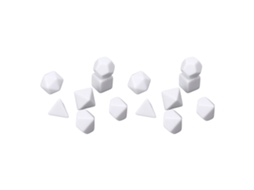 Business 14pcs Dados em Branco Diy Polyhedral para Jogo de Tabuleiro Ensino de Números Formas Múltiplas