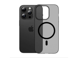 Capa Transparente Preta Fosca Para Iphone 17 Pro Com Revestimento Magnético, Toque Suave E Proteção Contra Quedas.