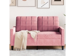 Vidaxl Sofá De 2 Lugares Veludo 120 Cm Rosa