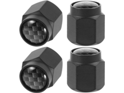 Conjunto de 4 tampas de válvula de cobre para pneus de carro, com design sólido e elegante.