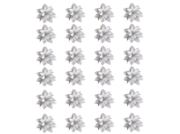 Flores de Natal Artificiais para Decoração de Árvores com Clipe e Talos de Glitter NEVEANCE