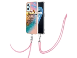 Capa De Celular De Tpu Imd Galvanizada Com Cordão Para Oppo Realme 9i / A36 / A96 4g