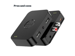 Transmissor E Receptor De Áudio Sem Fio Bluetooth 5.4 Com Conector De 3,5 Mm.