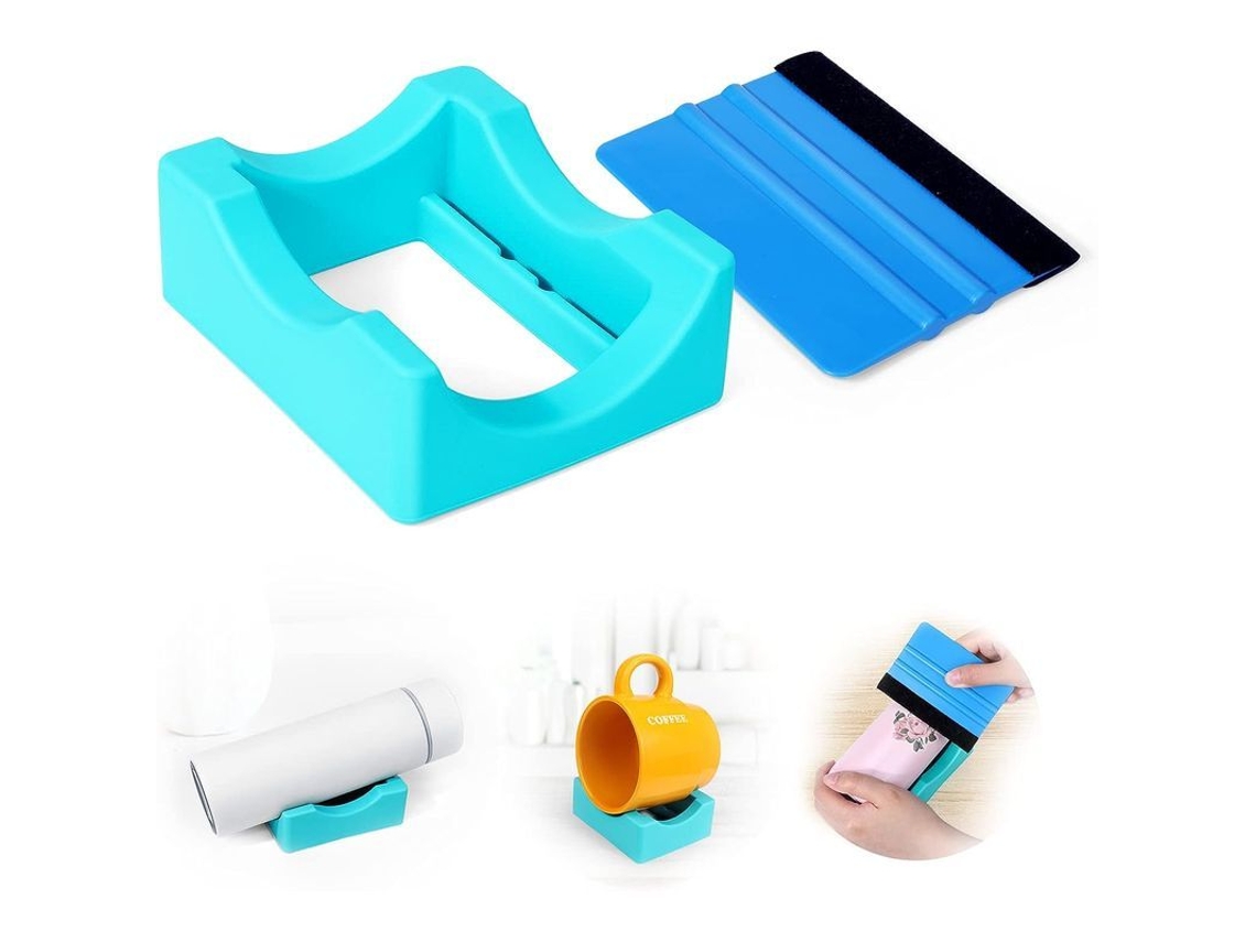 Suporte de Copo Nova Line, silicone, antiderrapante, com espátula de feltro | S/MARCA
