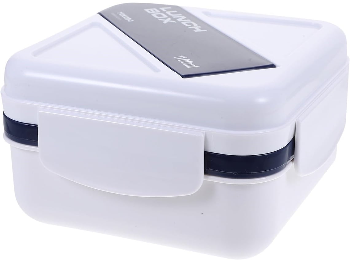 Lancheira Vicasky De Grande Capacidade Para Adultos, Formato Quadrado, Feita De Pp E Silicone, Própria Para Micro Ondas
