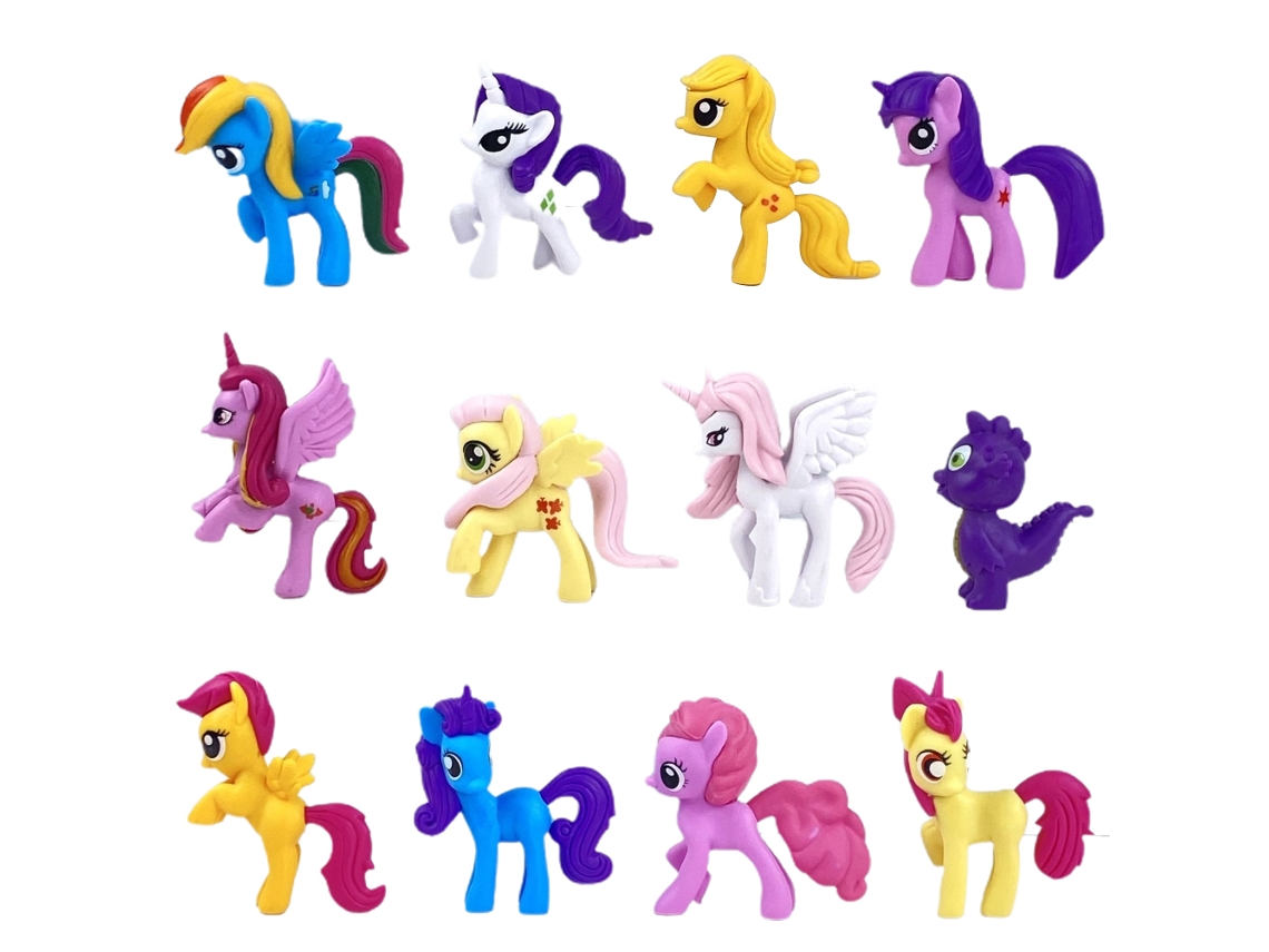 Figuras de Ação Cartoon Colecionáveis PVC para Decoração de Bolo e Mesa Presentes de Aniversário S/MARCA