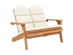 Maison Exclusive - Banco De Jardim Adirondack C/ Almofadões 126 Cm Acácia Maciça