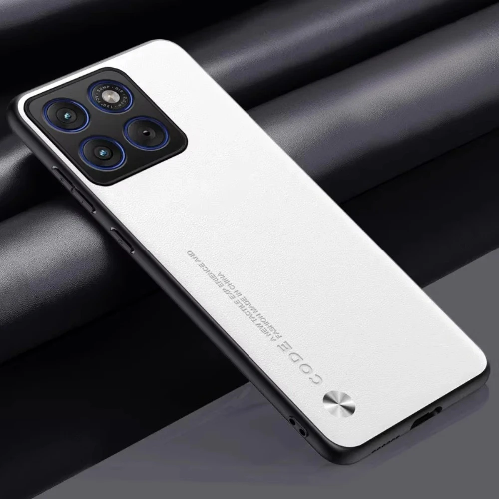 (branco, Motorola Moto G06) Capa Protetora Luxuosa Em Couro Pu Fosco Para Motorola, Resistente A Choques E Quedas.