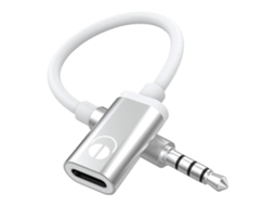 Cabo de Áudio 3,5 Mm Macho para Tipo C Fêmea, Adaptador Analógico Fone Ouvido Compatível com Mp3 Players, Laptops e Tablets. AQUAFORGE
