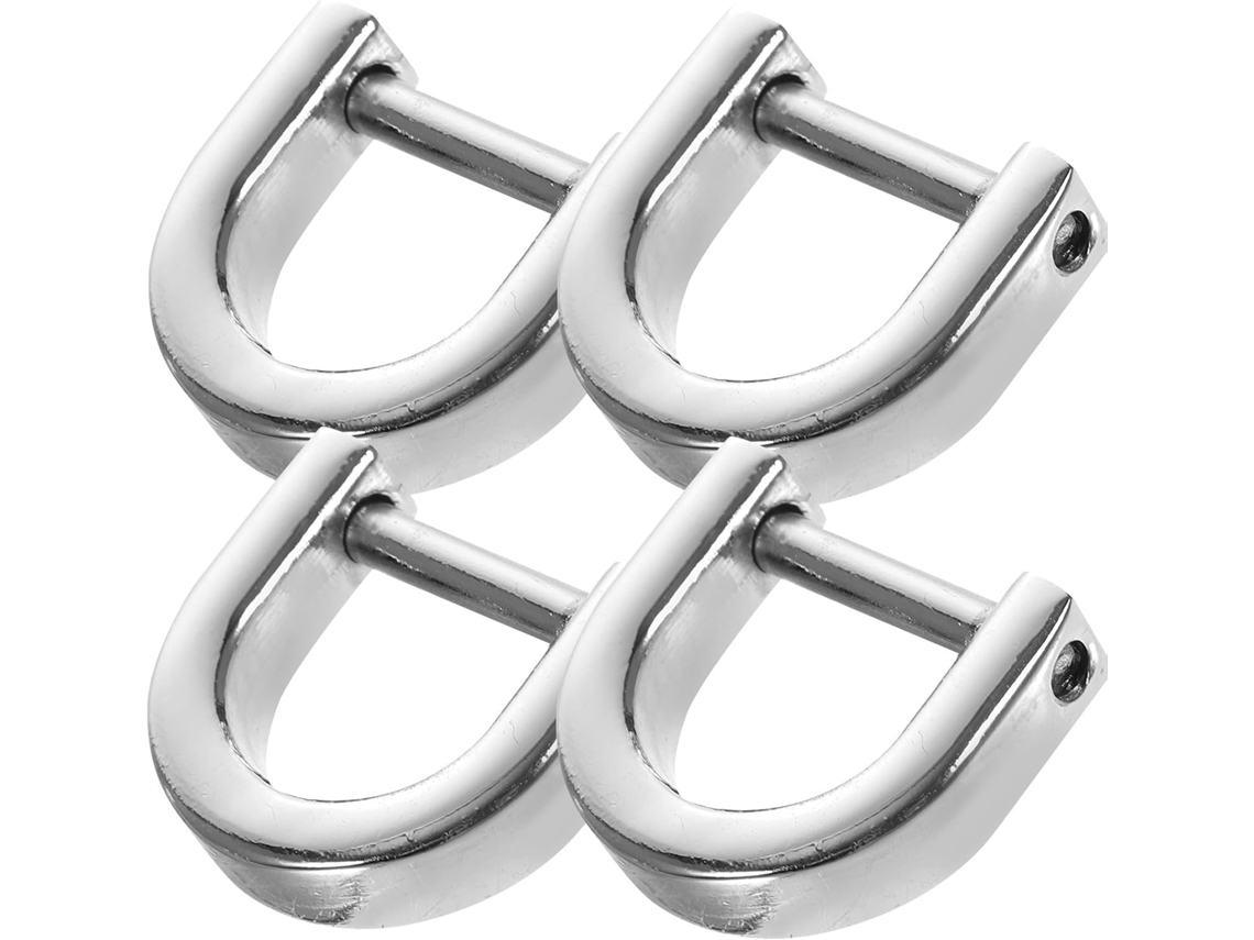 Conjunto De 4 Anéis De Liga De Zinco Prateado