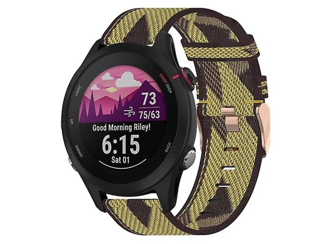 Lurelia Pulseira, Compatível Com Garmin Forerunner 255s 18mm Amarelo
