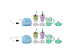 Mali 2 Conjuntos Kit Mini espremedor Casinha de Bonecas 1:12 Acessórios Decoração Brinquedo Azul