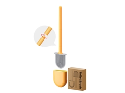 Escova Sanitária de Silicone Macio para Fixação na Parede, Limpeza Completa de Frestas e Cantos, Cabo Removível, de Que Economiza Espaço AQUAFORGE
