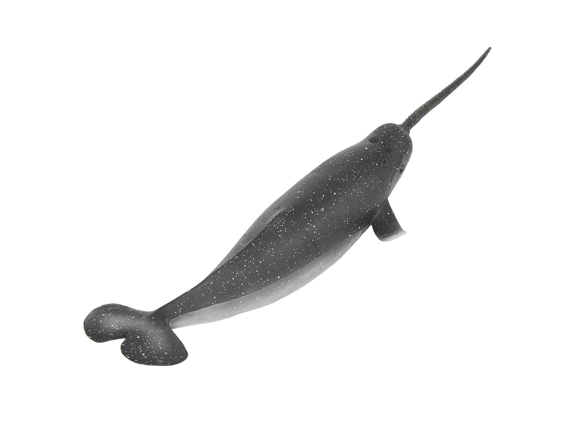 Primerox figura de Baleia narval de Plástico Sólido Modelo Animal Marinho Brinquedo Educativo para Crianças