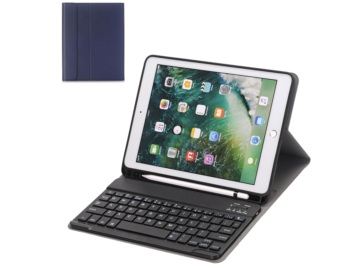 Capa Com Teclado Bluetooth Retroiluminado, Compatível Com Ipad/ipad 2020/2019 - Ipad 10.2/air 3/pro 10.5, Couro