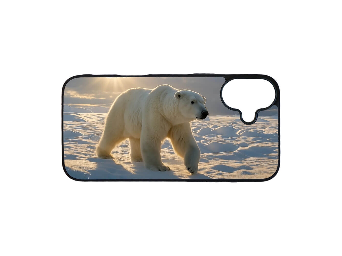 Capa Para Iphone 17 Com Estampa De Urso Polar