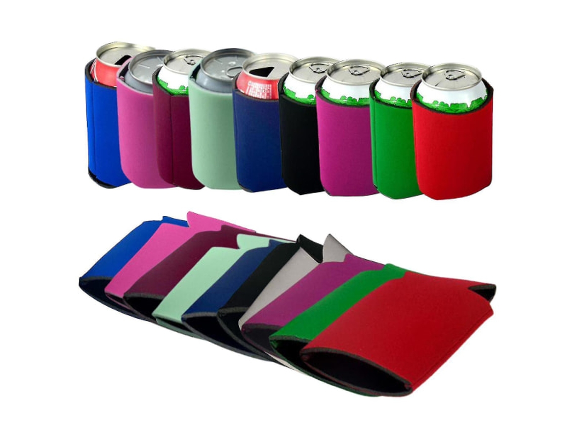 Conjunto De 10 Capas Isolantes De Neoprene Para Latas De Cerveja E Garrafas