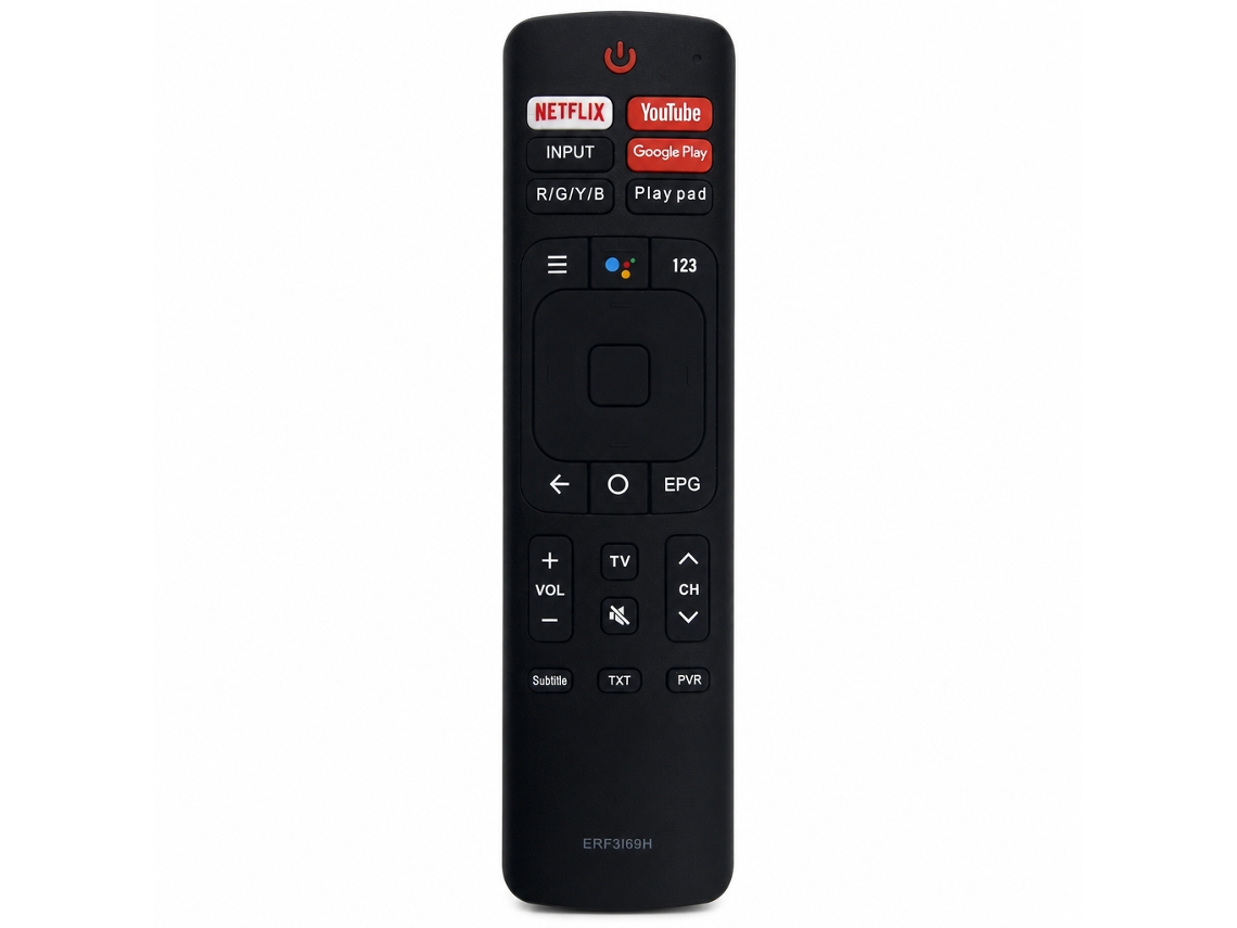 Comando À Distância Ir Erf3i69h Para Tv Compatível Com Hisense E Vu, Sem Controlo Por Voz