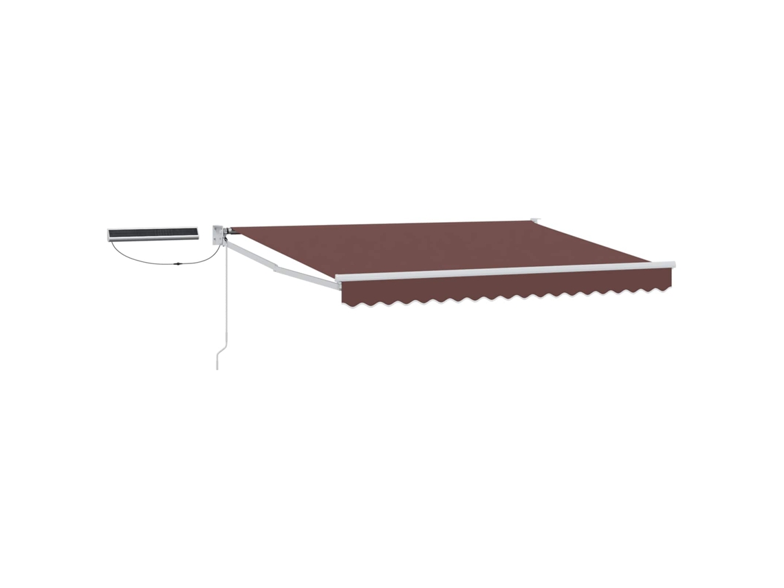 Conjunto 1 Toldo Elétrico Vidaxl Castanho Poliéster (3,5 X 2 M)