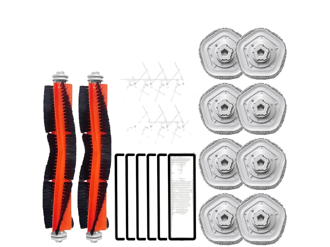 Acessórios Para Aspirador De Pó Robô, Filtro Hepa, Escovas De Substituição E Panos De Mop, 24pcs Oem