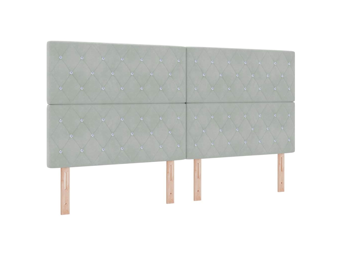 Cabeceira Cinzento Light Led 200 cm Poliéster MAISON EXCLUSIVE