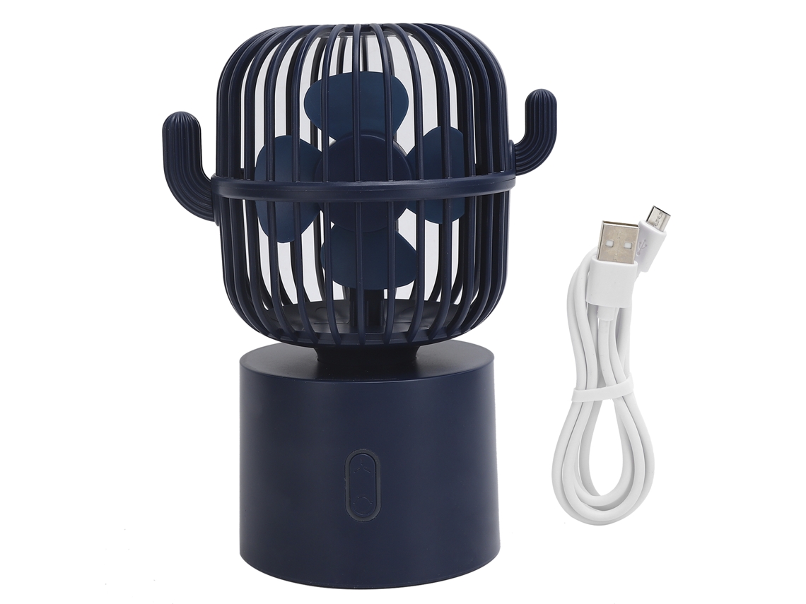 Cactus Ventilador Portátil Mini Oscilante Usb Recarregável Portátil Silencioso Para Viagens Pessoal
