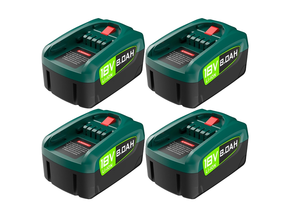 Bateria recarregável, capacidade de 8000mAh, compatível com 18V, 4 peças de bateria de 8000mAh OEM