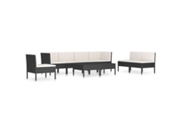 Garden Furniture Set, Garden Furniture Sets Vidaxl Preto Rattan / Vime (n/a)