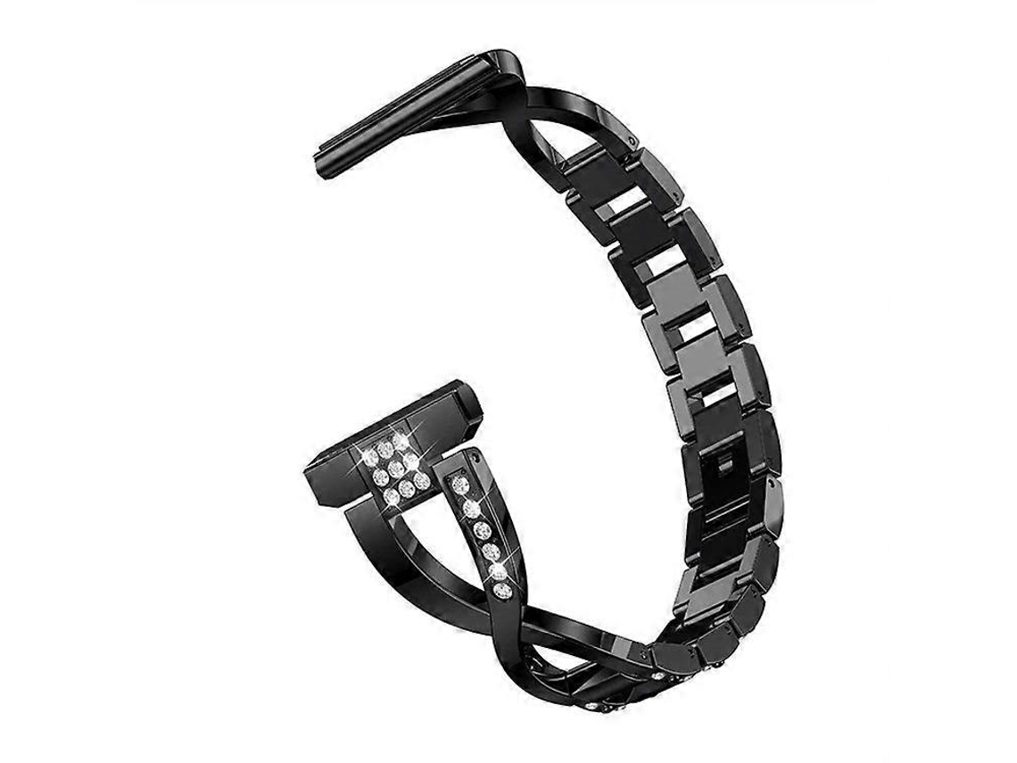Pulseira De Relógio De Metal Em Formato De X Compatível Com Ticwatch Pro/gtx Com Decoração De Strass, Pulseira De Substituição De 22 Mm. Olysi Shop