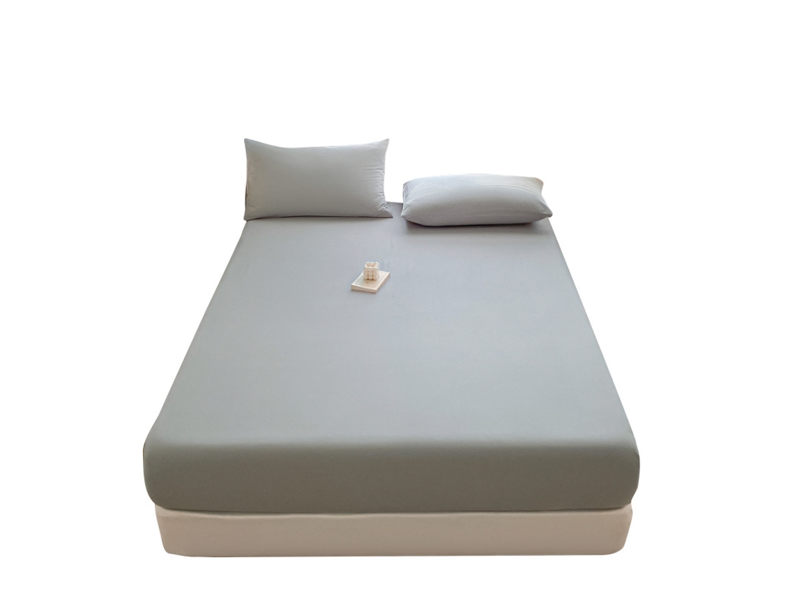 Lençol de Baixo com Elástico Microfibra Macia, Apenas 1 Lençol de Baixo Cinza 180x200cm PANOONA