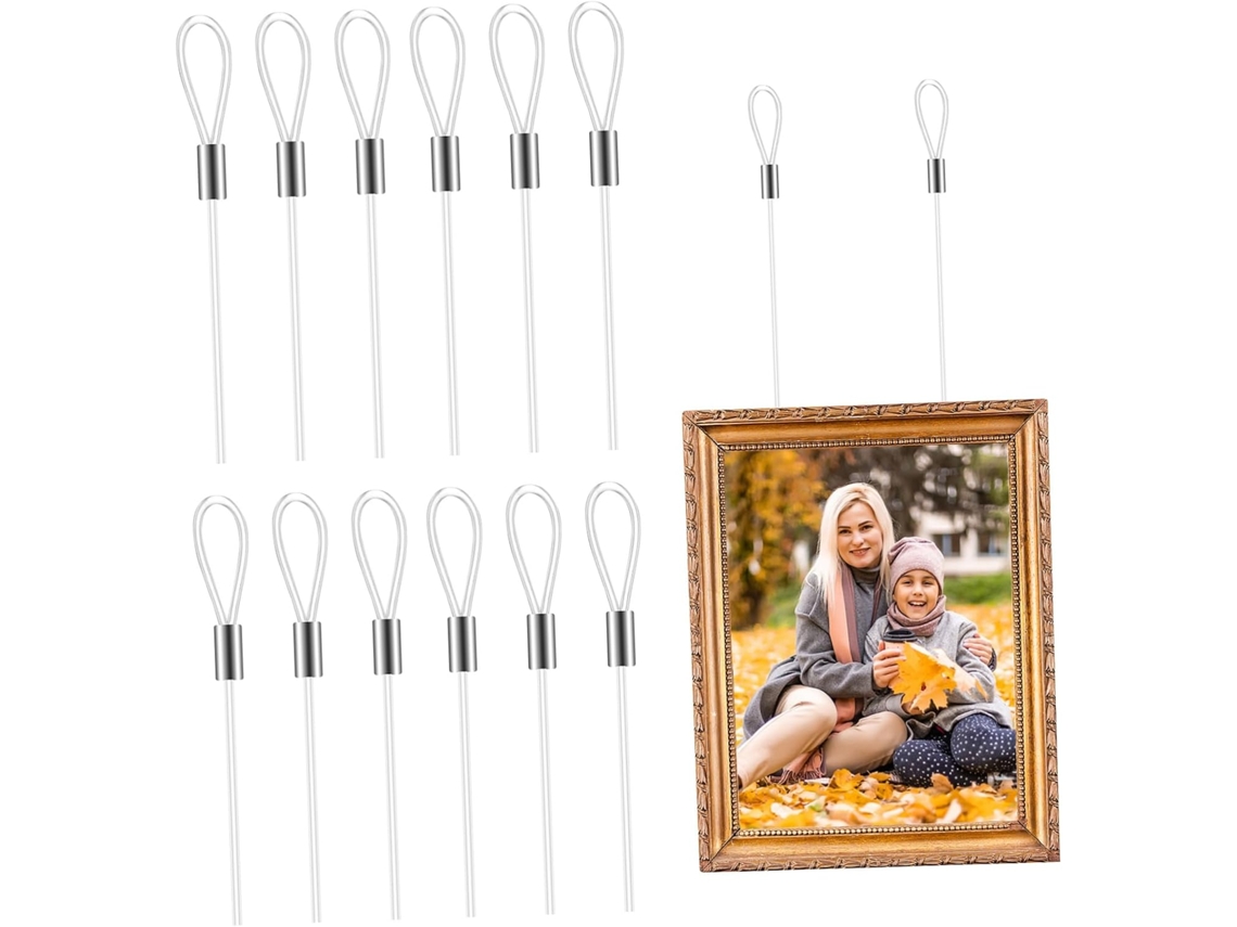 Fio To Pendurar Moldings, 12 peças, nylon estampado com laços de extremidade dupla