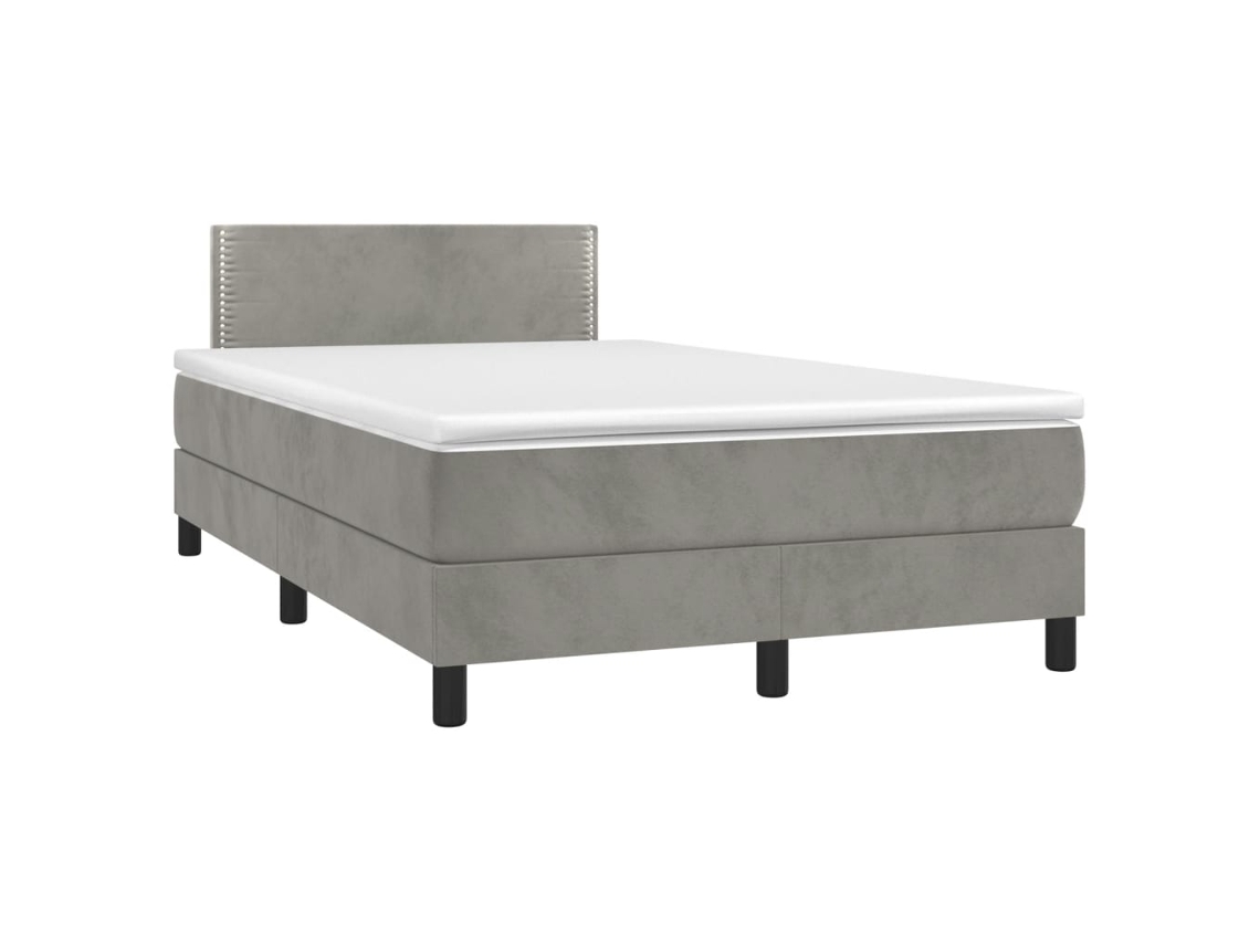 Box Spring Bed, Box Spring Beds Vidaxl Cinzeto Veludo (120 X 190 Cm)