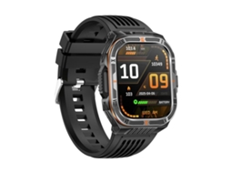Relógio Esportivo (pulseira De Silicone Preta) Com Chamadas Bluetooth, Monitoramento De Saúde E Lanterna Led.