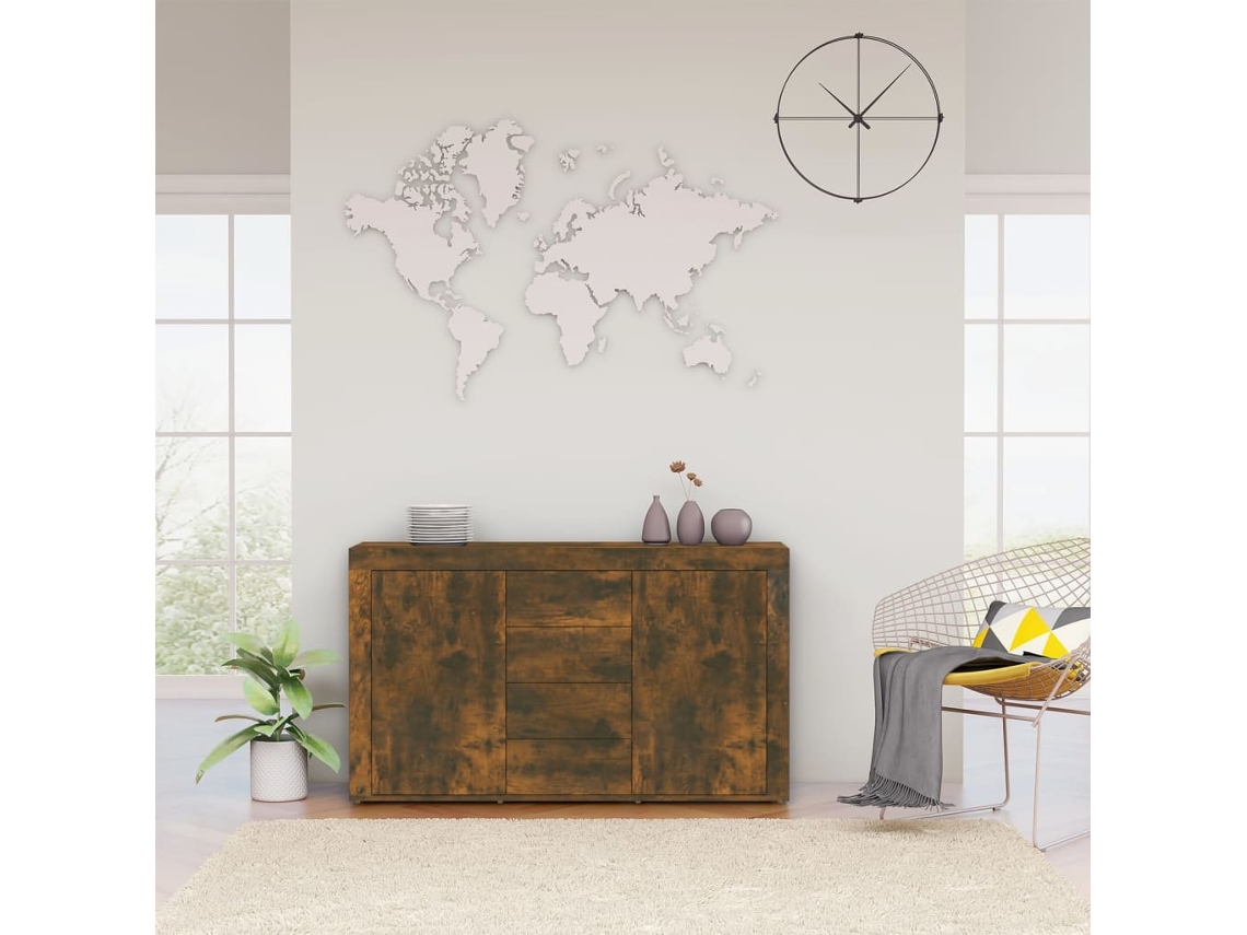 Aparador 120x36x69 cm Derivados de Madera Color Roble Ahumado