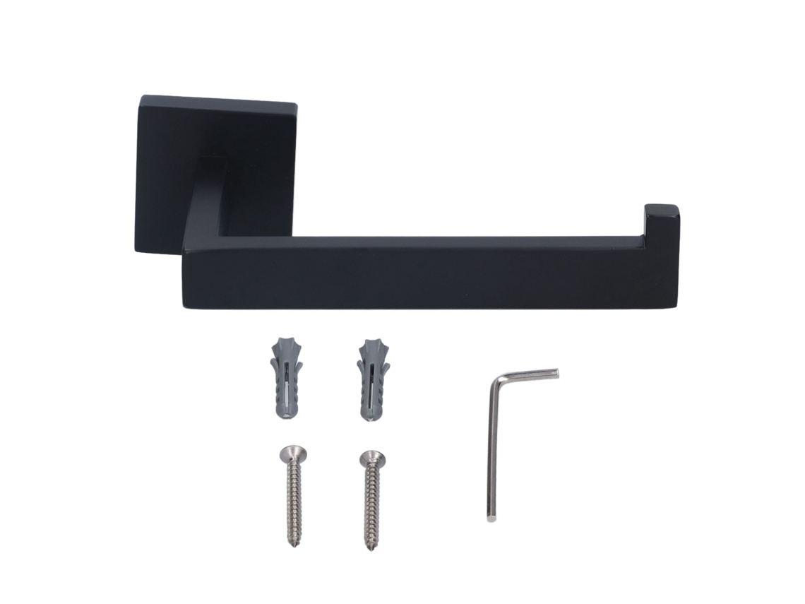 Suporte de Papel Higiênico Aço Inoxidável Anti corrosão Preto