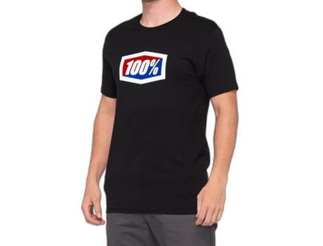 T-Shirt de Homem para Ciclismo 100% Official Tam Preto (S)