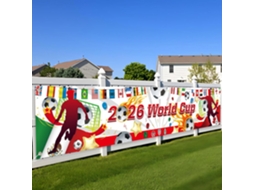 Banner Com Mapa-múndi Da Copa Do Mundo De Futebol 2026 - 300 × 50 Cm, Ideal Para Decoração Festas, Bares E Residências.