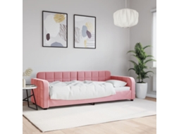 Vidaxl Sofá-cama 80x200 Cm Veludo Rosa
