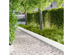 Vidaxl Acabamento Para Gramado 20 Unid. 103 X 25 Cm Aço Branco
