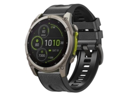 Bracelete para Garmin Couro e silicone com liberação rápida fivela de aço preta cinza carvão XIAOMOYU (26mm)