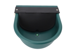Bebedouro automático de plástico verde com tampa e bola flutuante para bovinos, ovinos, equinos | S/MARCA