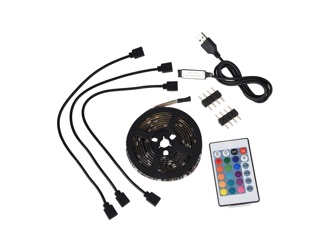 Fita De Led Rgb Usb À Prova D'água Para Luz De Fundo De Computador E Tv