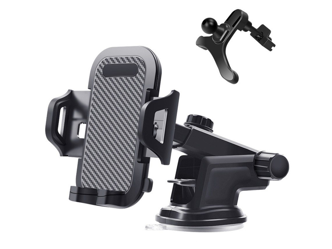 Suporte Para Celular Veicular, Design Robusto Com Ventosa E Encaixe Universal Para Saída De Ar.