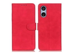 Capa De Couro Com Flip Horizontal E Textura Retrô Khazneh Para Sony Xperia 5 Vi