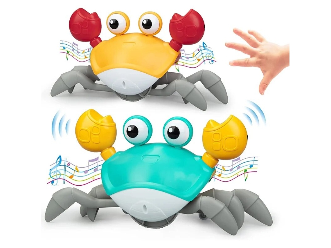Brinquo De Caranguejo Para Bebé Que Gatinha Com Música Hora Da Barriga Sução Fuga Caranguejo Polvo Prenda De Natal Azul*