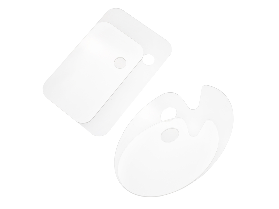 4pcs Paleta De Pintura Acrílica Transparente Antiaderente Para Mistura De Tinta Artística Diy