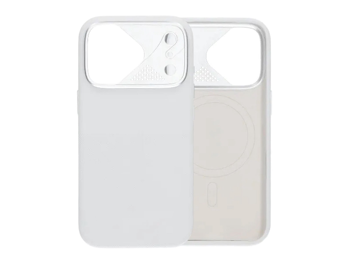 Capa De Silicone Líquido Amru Para Iphone 17 Pro Max Branca