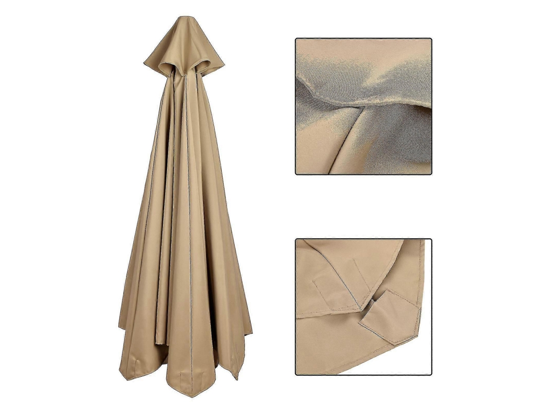 Lona de reposição impermeável para guarda-sol de exterior, com proteção UV, 3 metros (9,8 pés), 8/6 varetas, 300 cm x 6 mm, laranja.