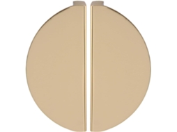 Puxadores Semicirculares Beauvorty, Design Elegante, Alumínio Dourado, 2 Peças, Fácil Instalação E Remoção, Espaçamento