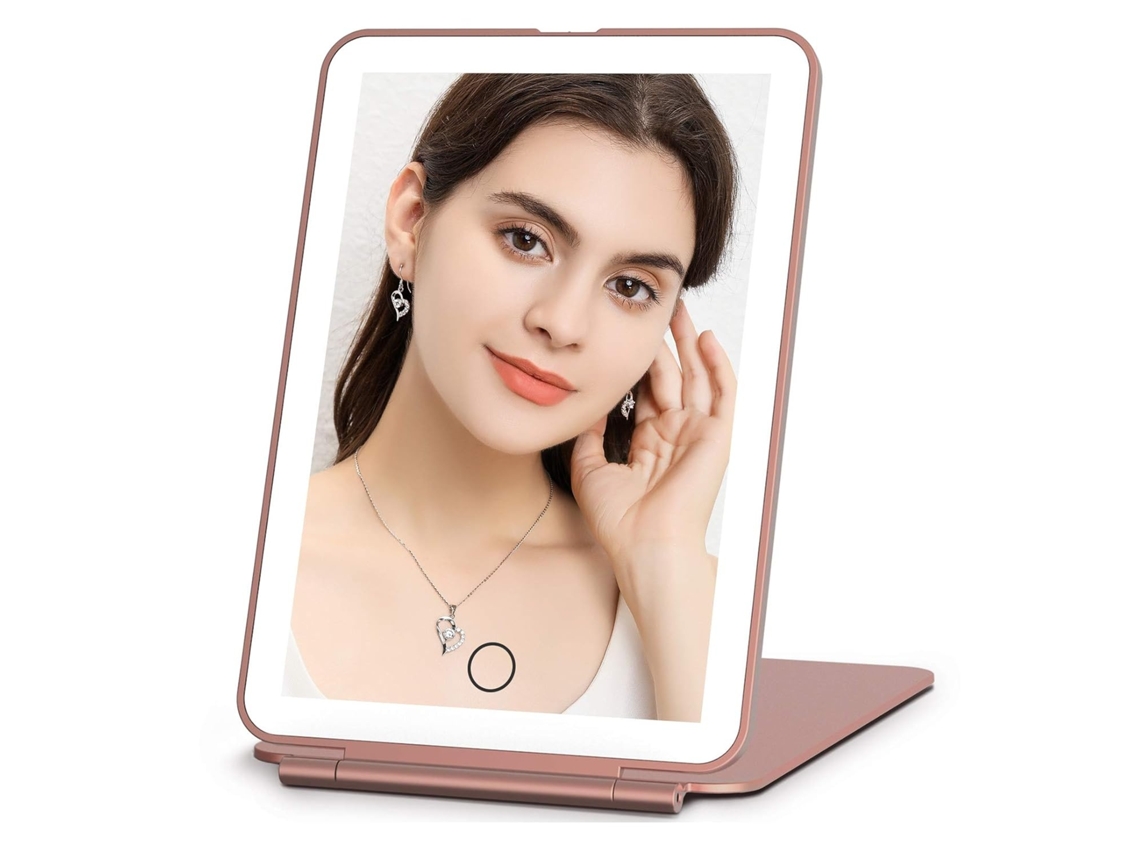 Espelho De Maquilhagem Led Com Luz Ajustável Branco Elysve